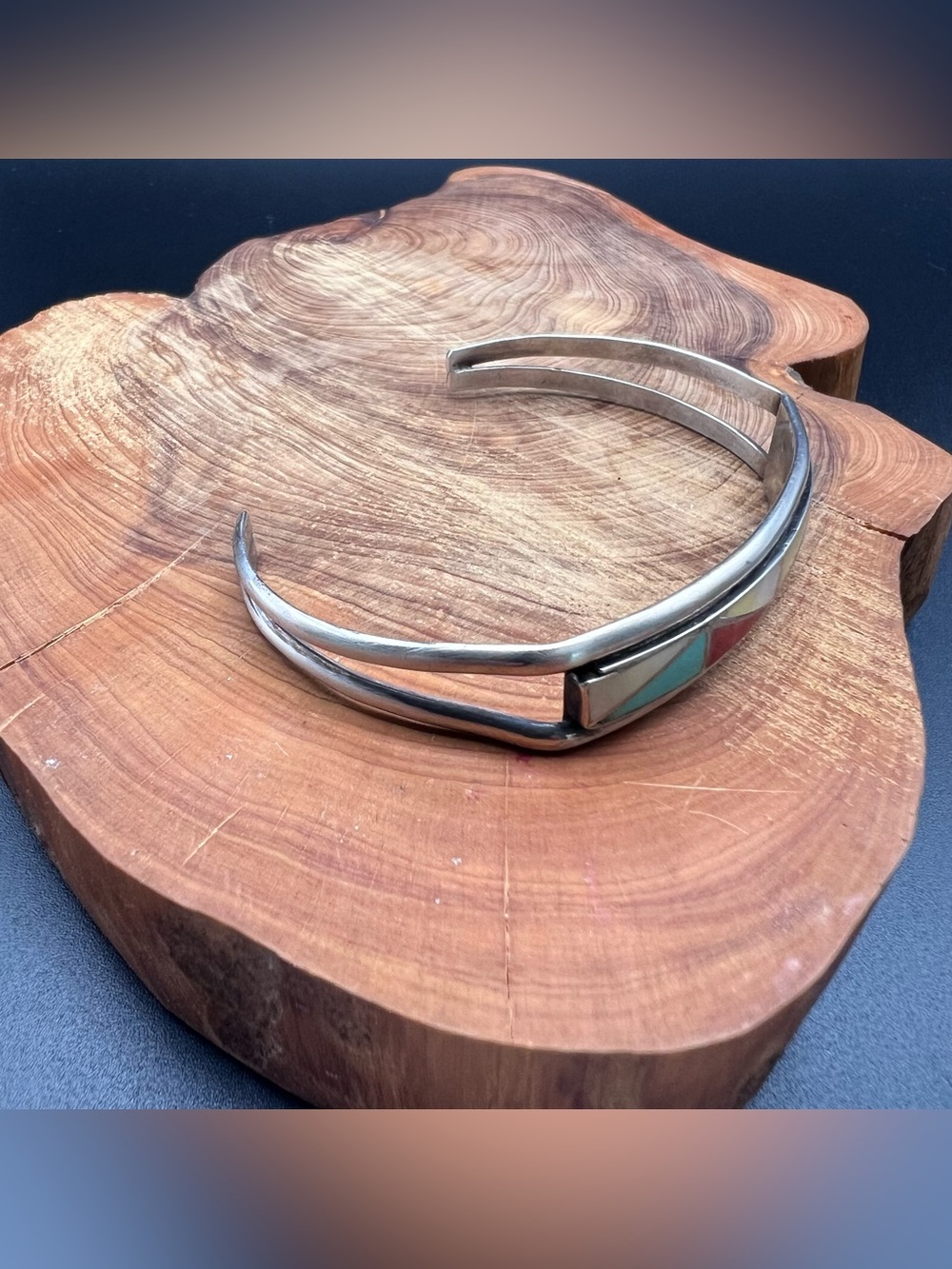 Native American Inlay Cuff by Charlene Zunie - Picture 5 of 9